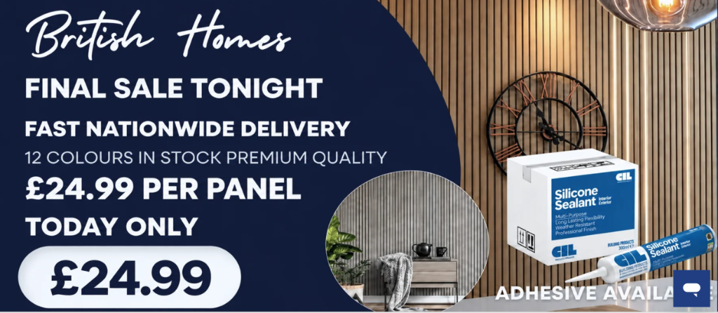 British Homes Final Sale Tonight £24.99 Per Panel Today Only